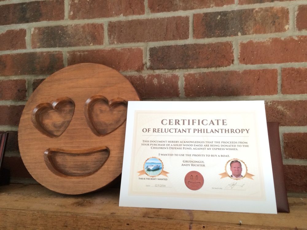 Offerman Woodshop Wooden Smiley Emoji.