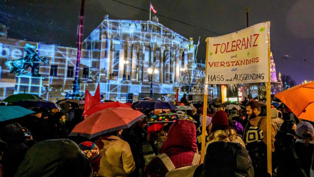 Auch in Österreich gibt es Proteste gegen Rechtsextremismus