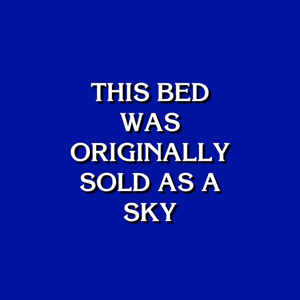THIS BED WAS ORIGINALLY SOLD AS A SKY