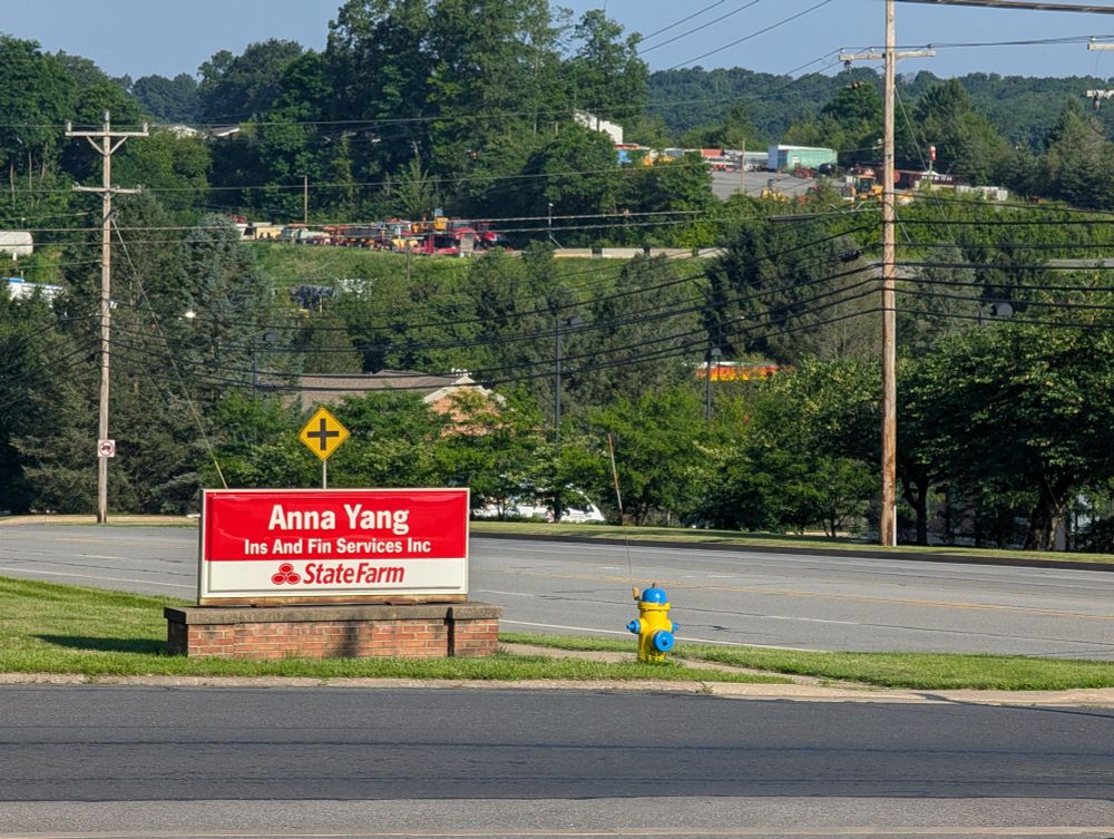 Picture taken on my dog walk this morning.  The name on the sign is "Anna Yang" which is meant to approximate Ana Ng, the best TMBG ever :-) .