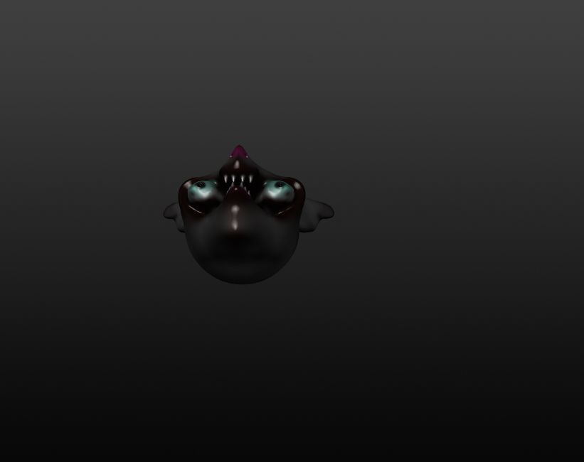 Generic joyville head anatomy with eye sockets being within the upper mandible and lips functioning as eyelids. 