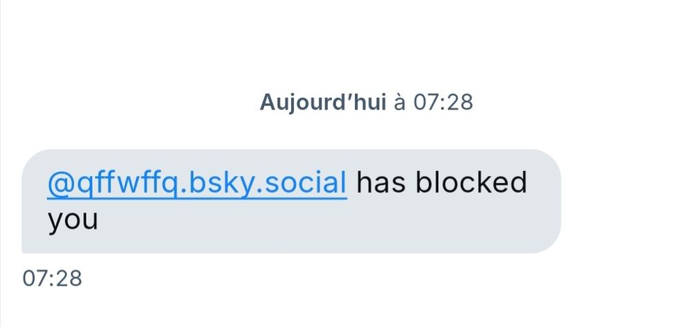 Un lobbyiste de big pharma qffwffq m'a bloquée sans interaction avec lui