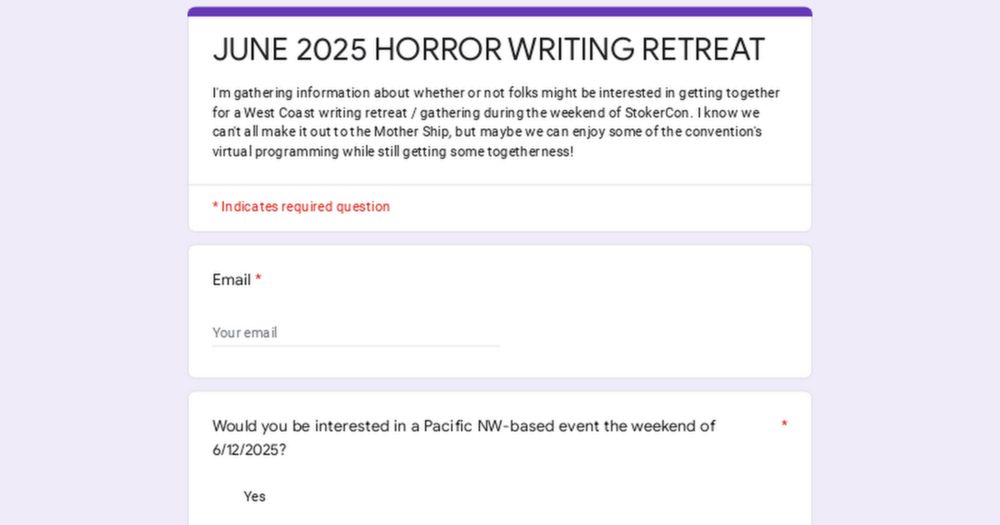 JUNE 2025 HORROR WRITING RETREAT