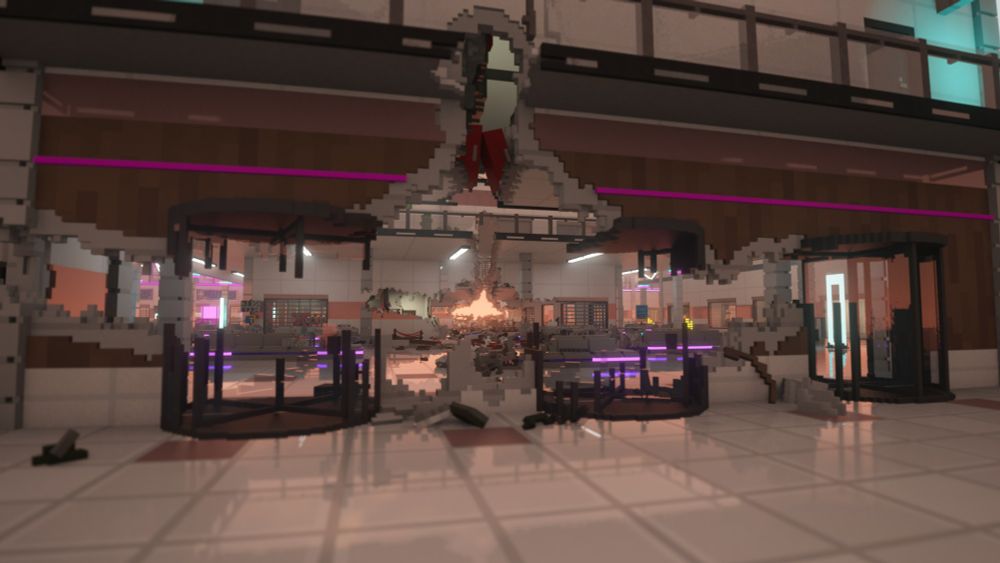 Game: teardown (modded)
Screenshot taken on: PS5
Inconspicuously plane shaped hole going through a shopping center.