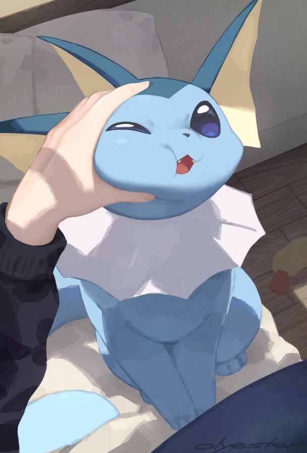 Squimshed face vaporeon moment
