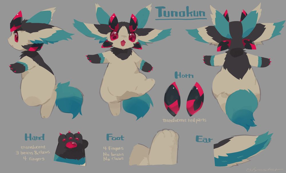 The Character Sheet of Tunokun.
They have one brain-cell, no intelligence of humans. and only think about food & sleep, like animals. 

Ability: ∞ health. Flying. Teleportation (rarely used).
Height: 1.0m
Habitat: Forest in the mountains at high elevation.
Fav: Fresh vegetables