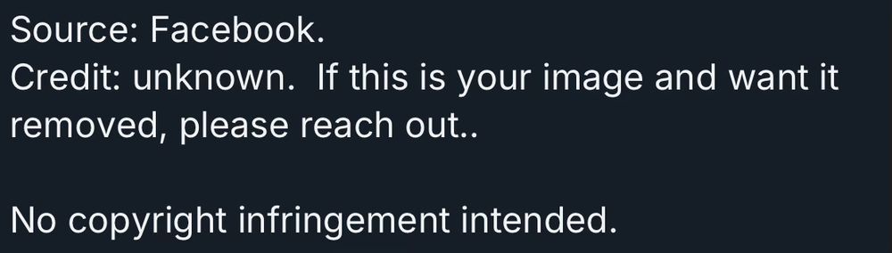 Some bullshit content farm accounts bullshit disclaimer:

Source: Facebook.
Credit: unknown. If this is your image and want it removed, please reach out..
No copyright infringement intended.