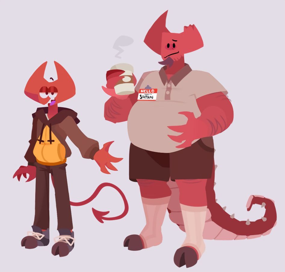Luci, prince of hell, and his dad Satan.
