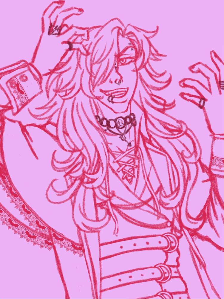 My OC, Tristan, in his usual style for performing & going out