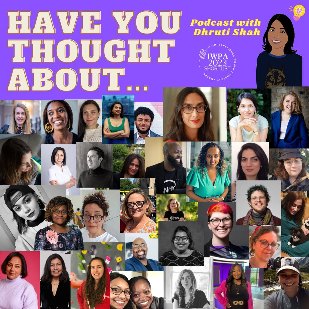 Card stating Have You Thought About sharing awareness of the podcast with images of a diverse group of people