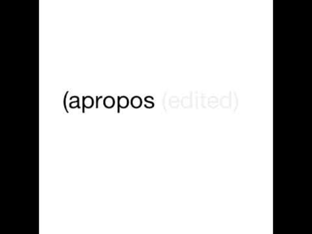 Apropos 2024-01-14