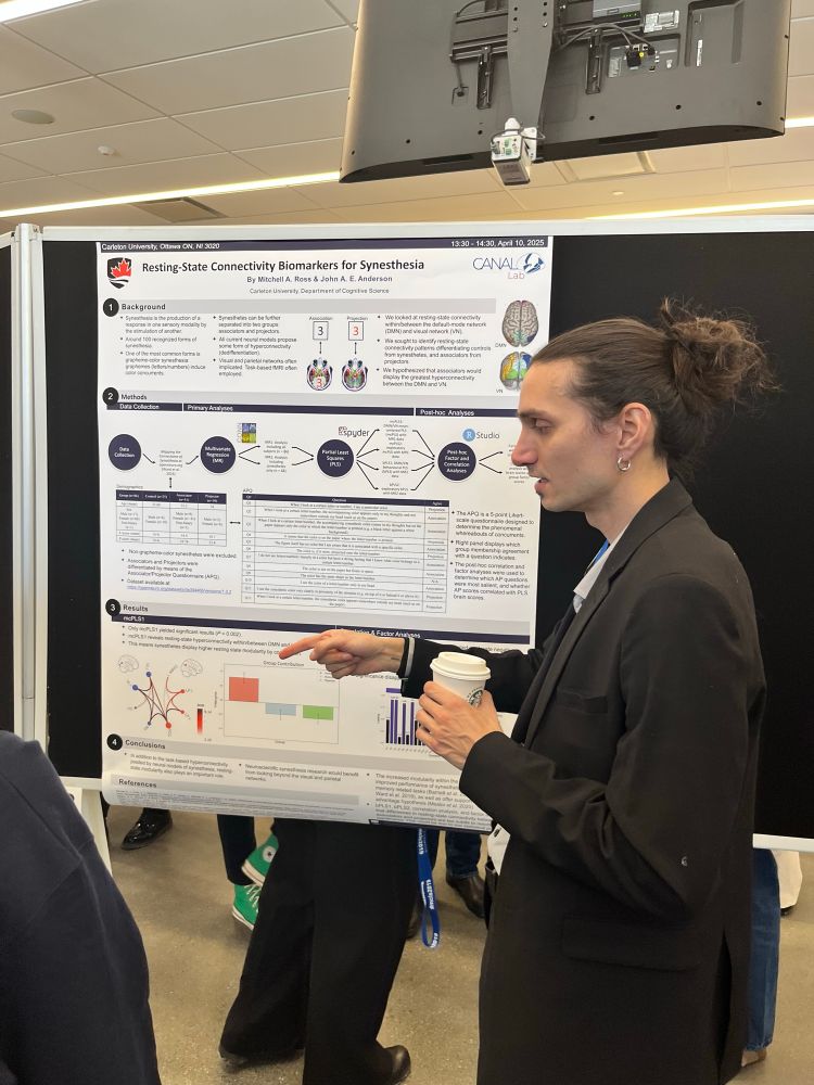 Method rotation student Mitch Ross showing his PLS analyses of resting state functional connectivity data in people with synaesthesia 