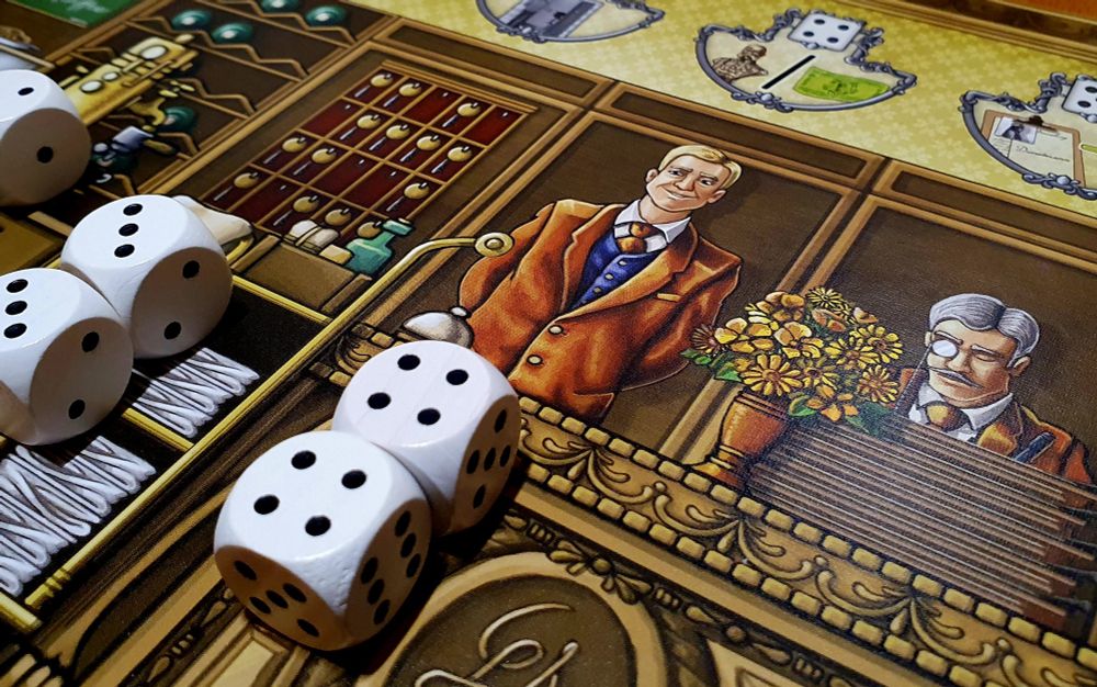 Würfelauslage für die Aktionswahl
