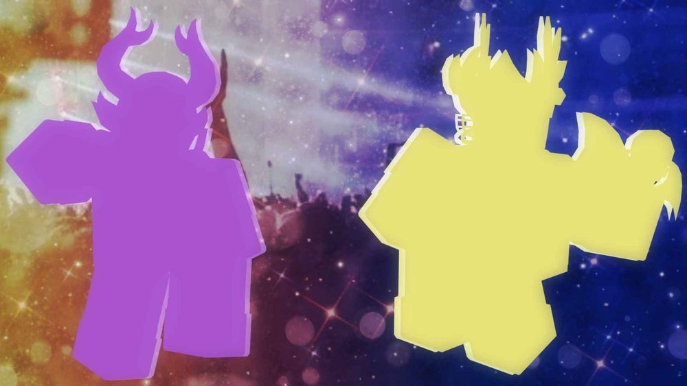 The text of the post reads, "See you on... The flipside!"
The photo is of Dom and Valk from Phighting! as silhouettes of their respective colors, purple and yellow, over a concert crowd background, edited to have sparkles and stars.