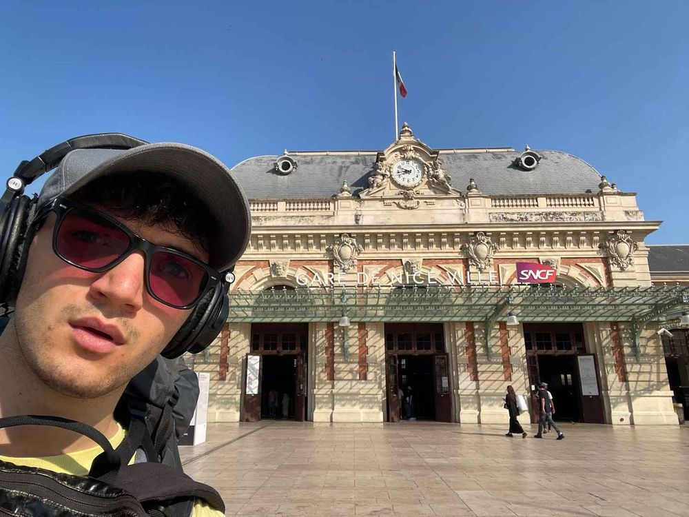 Selfie de la Gare de Nice Ville