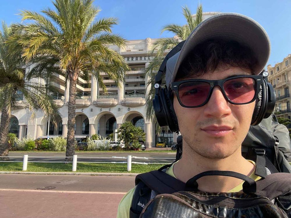 Selfie en face au Casino de Nice