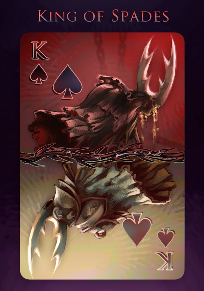 The Hollow Knight from Hollow knight as design for king of spades standard playing card