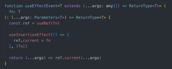 Example useEffectEvent implementation