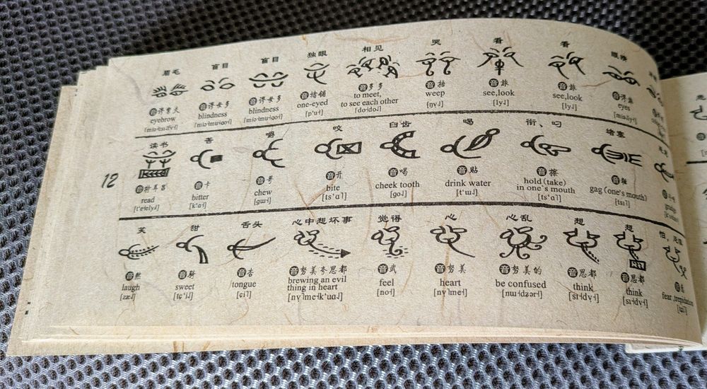 Dongba symbols dictionary 
