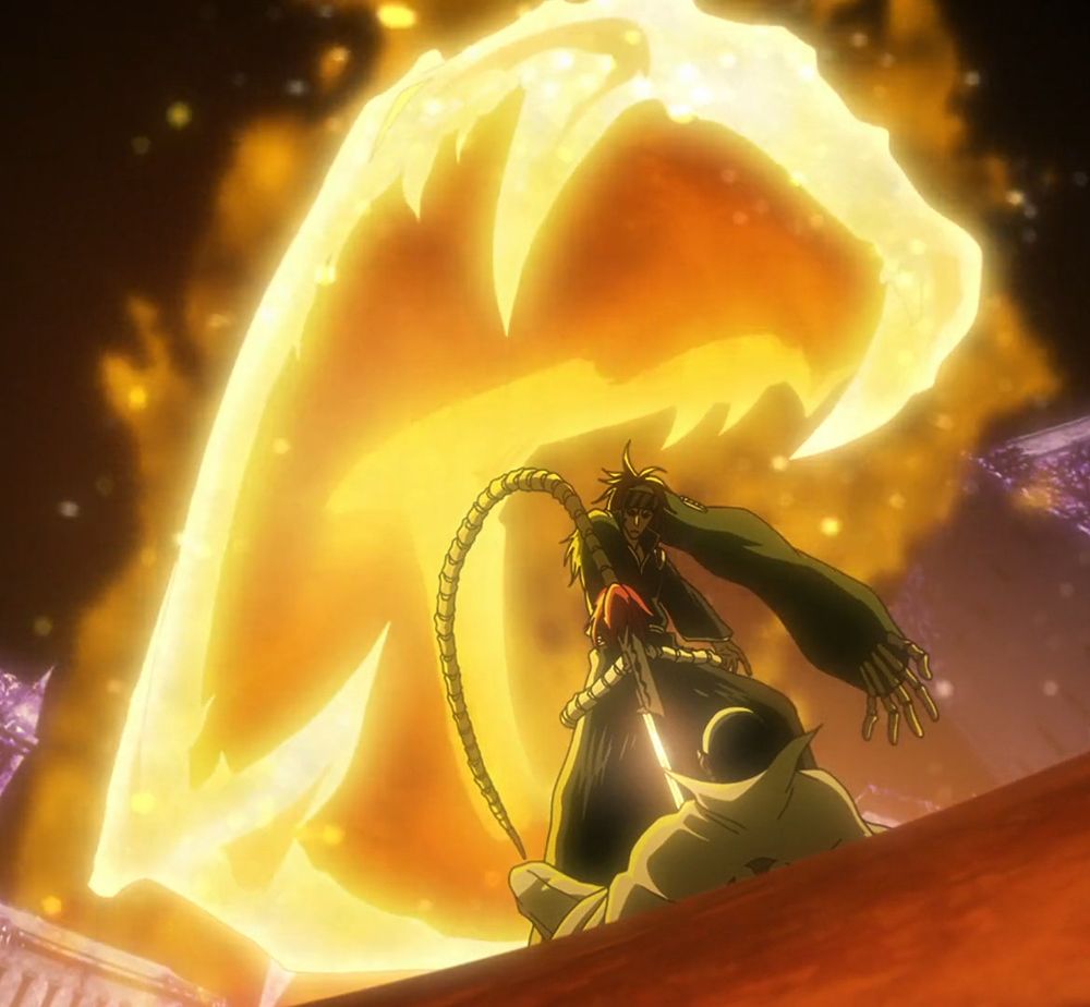 Renji Abarai fighting Uryu in episode 7 of BLEACH: Thousand-Year Blood War - The Conflict