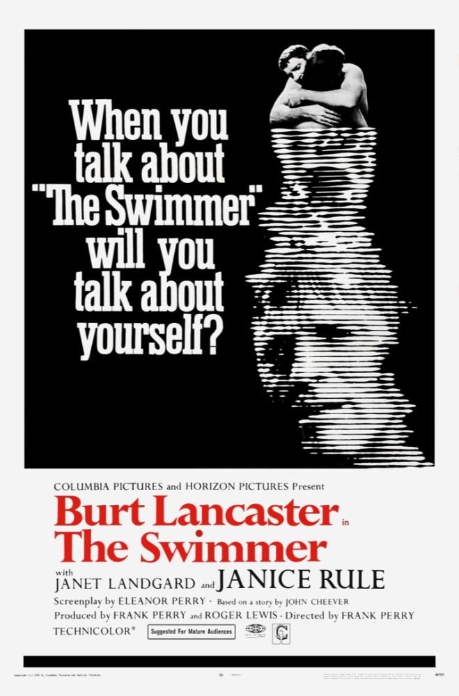 The poster for the 1968 film The Swimmer by Frank Perry