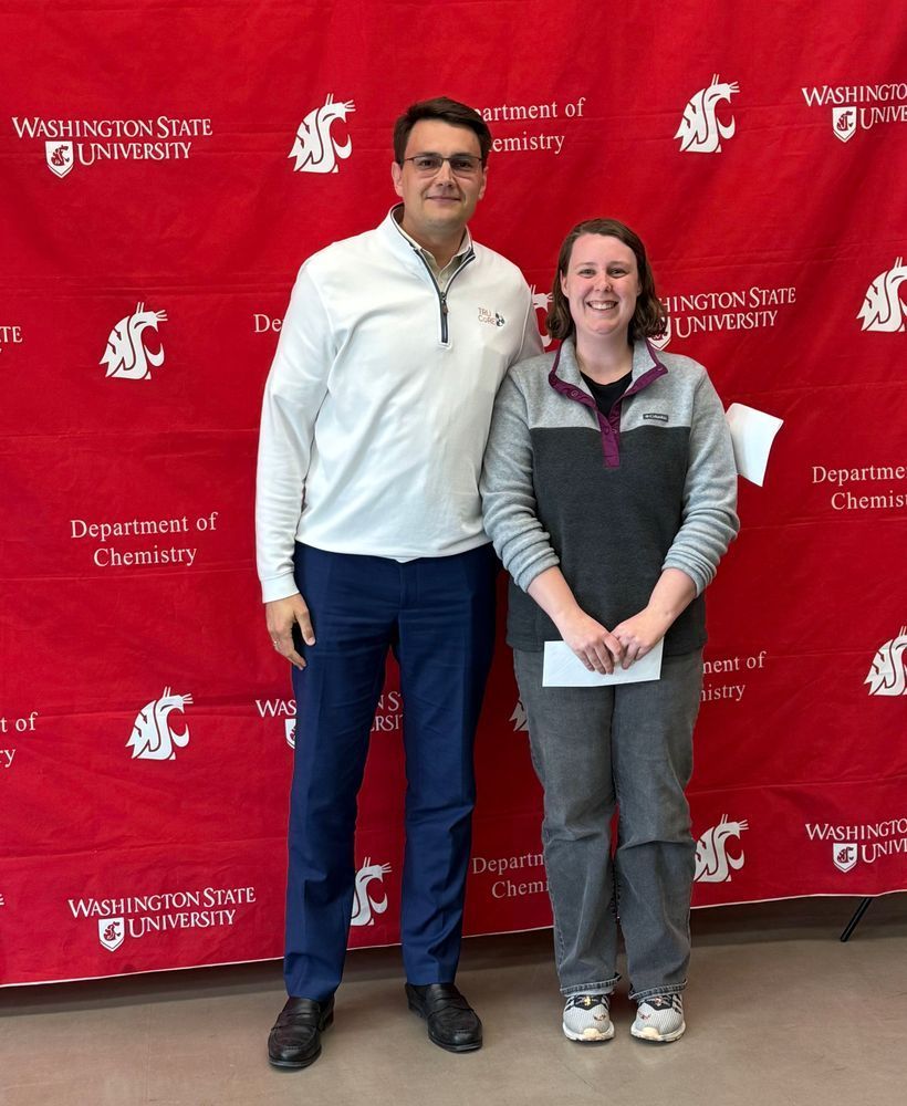 Pictured left to right, PhD student Brooke Bonar and Dr. Popov