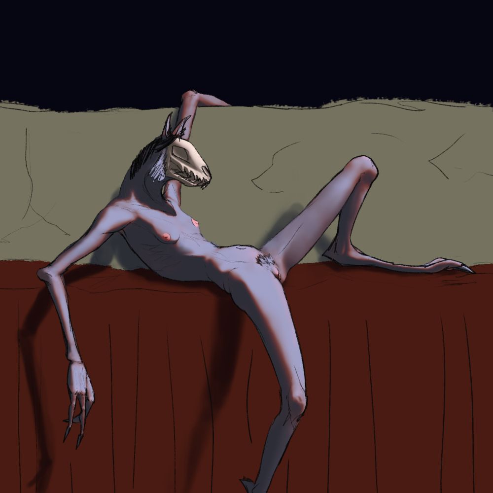 A very adulting cryptid hanging around a fence like a motherfucker!!! great pussy, micro tits. Very slender! Probably, very hungry. You can feed it with your cum or whatever your pussy produces btw