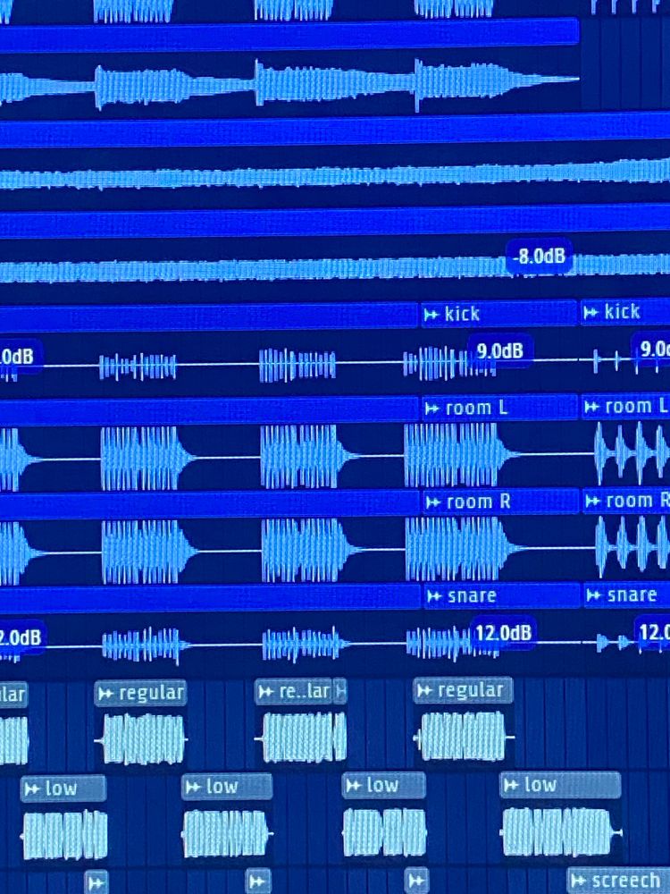 audio files arranged in a specific order