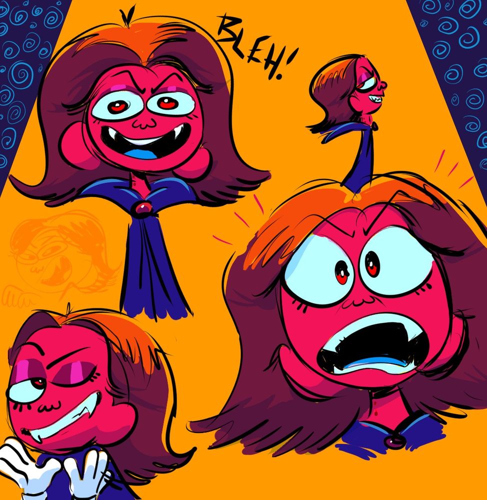 Mazie as a vampire for Halloween.