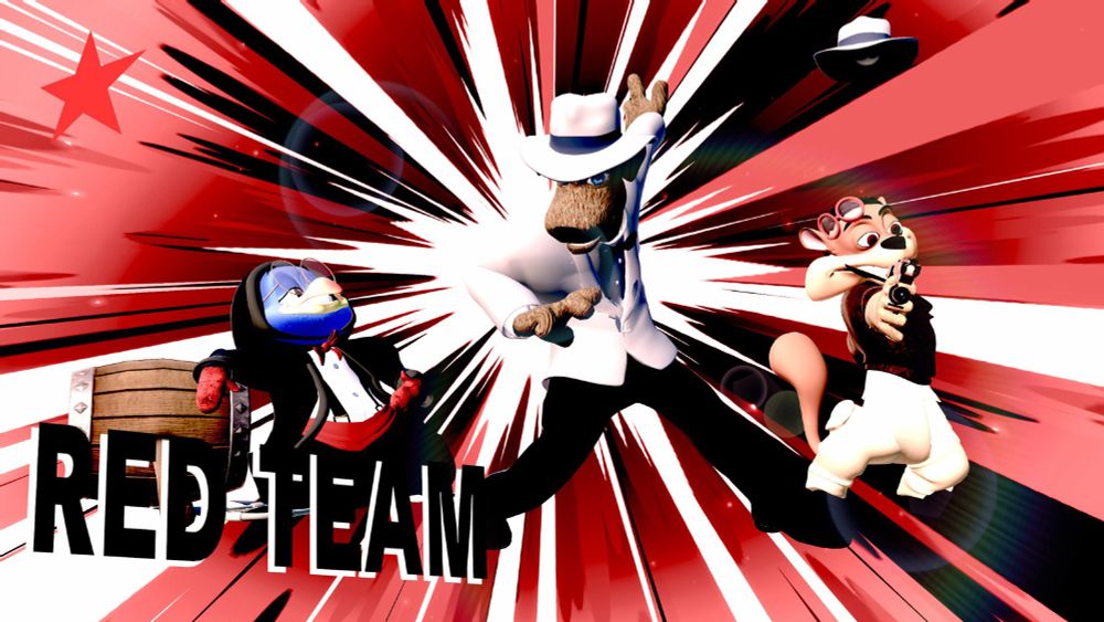The victory screen with Polar Penguin, Dex Dogtective and Daredevil Dan.