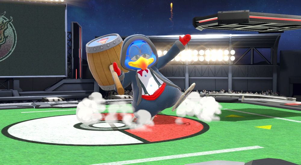 Polar Penguin with his Ice Cream hammer in Pokémon Stadium.
