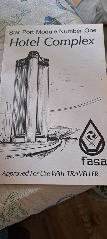 FASA's Star Poet Module One, Hotel Complex. This little booklet came with several 17 in x 22 in layout drawings of the various shopping, business, and room accommodations for use with 15mm sci-fi miniatures