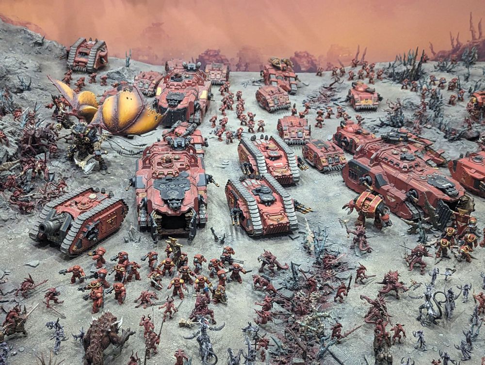 A Warhammer diorama