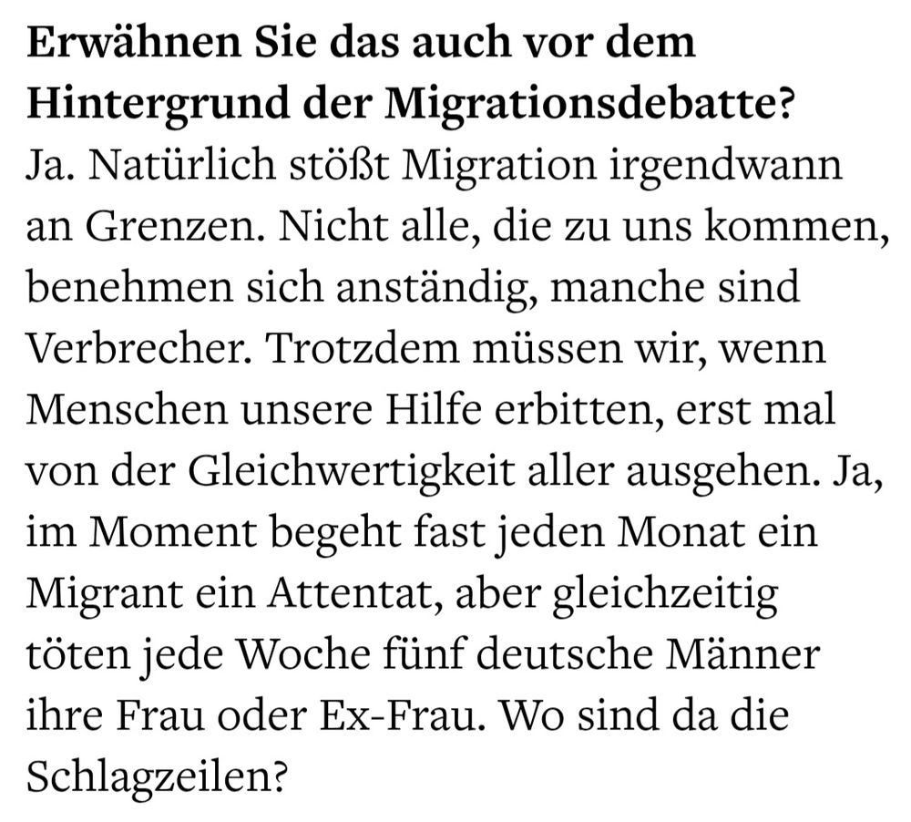 Vergleich von Straftaten durch Migranten mit von Deutschen begangenen Femiziden