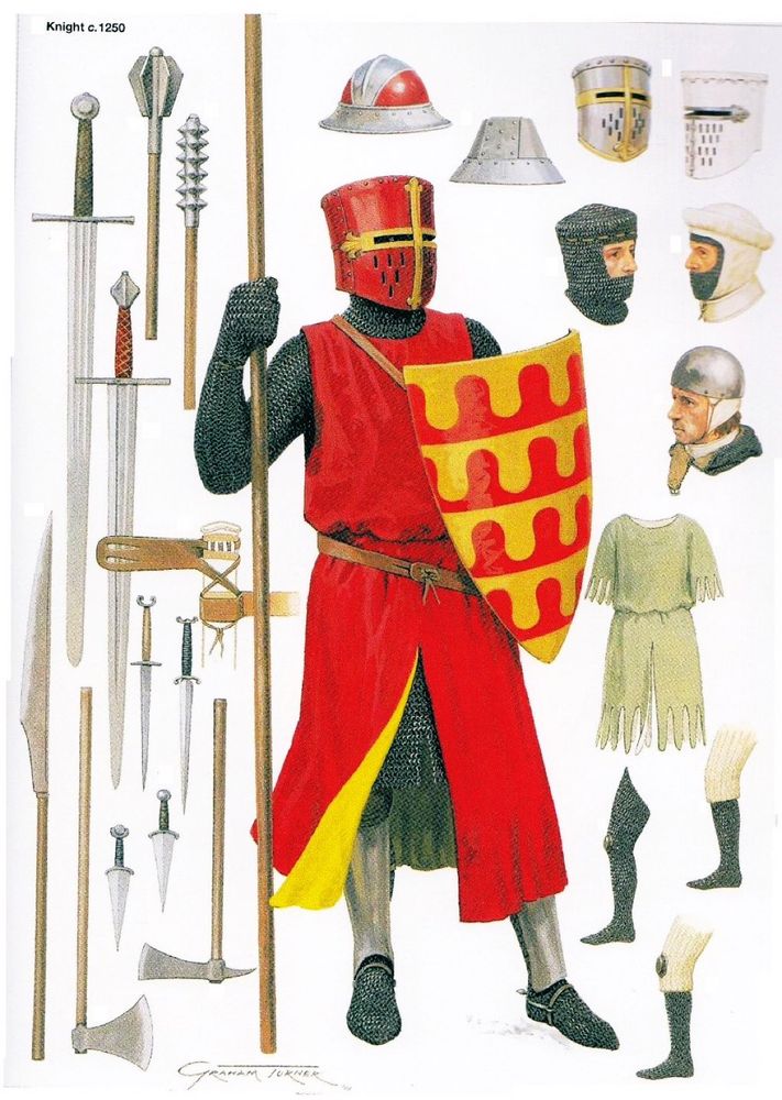 Knight c. 1250 from Osprey's Men at Arms picture book series