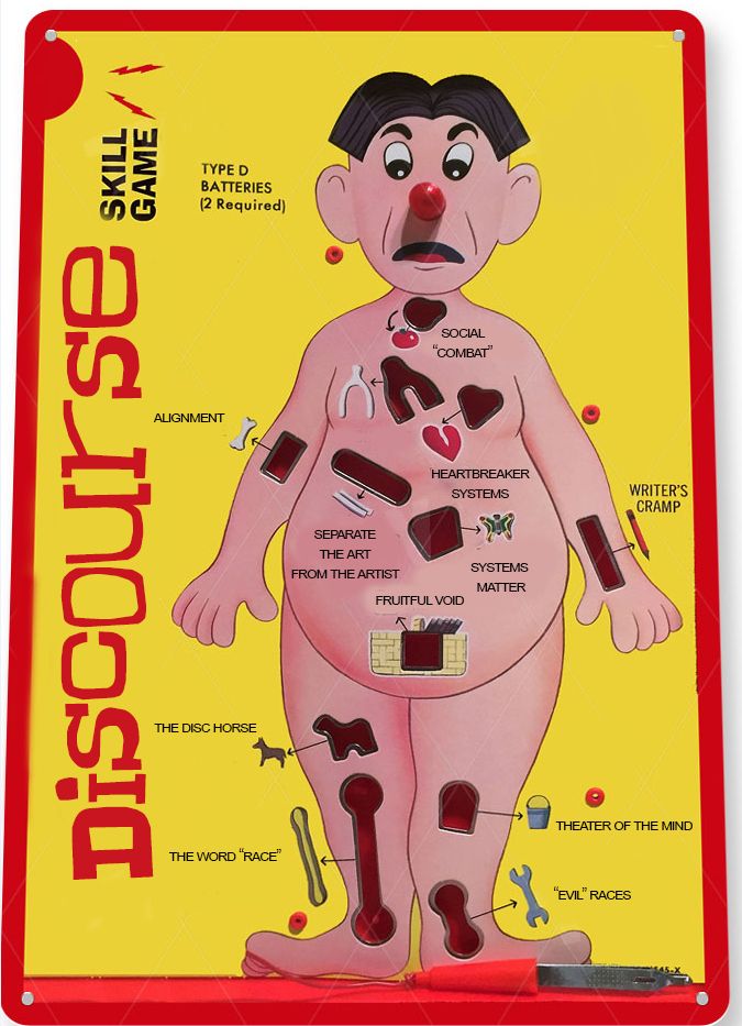 Milton Bradley's Operation, edited to have common topics of RPG discourse