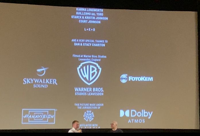 In the end credits for Wake up dead man, Guillermo del Toro is one of the people thanked by Rian