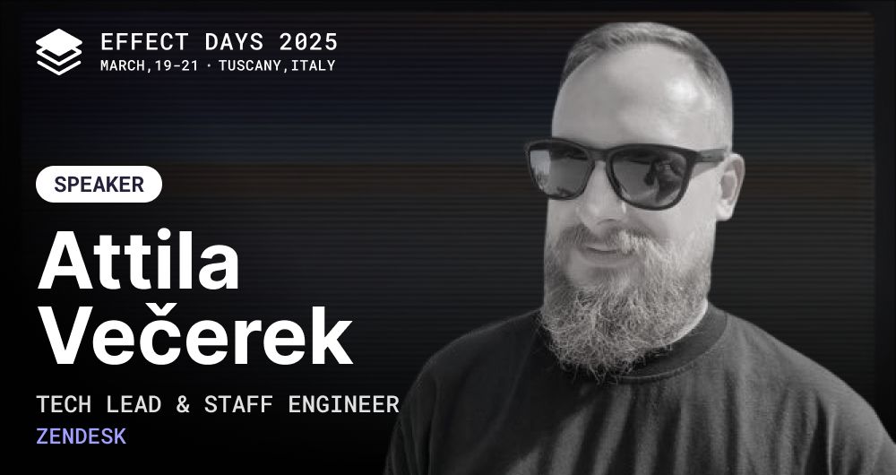 Effect Days speaker banner featuring Attila Večerek