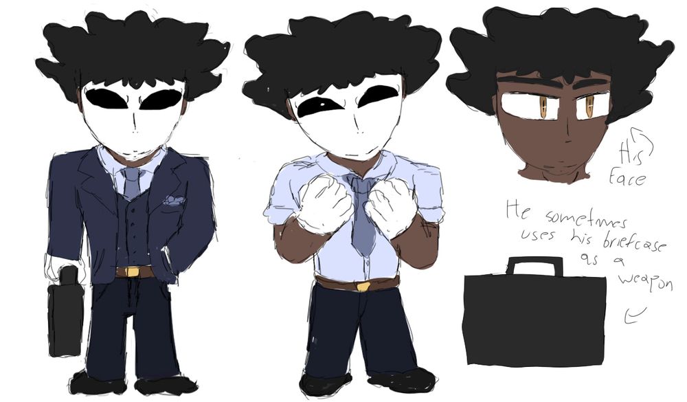 Him, his face and his "weapon"