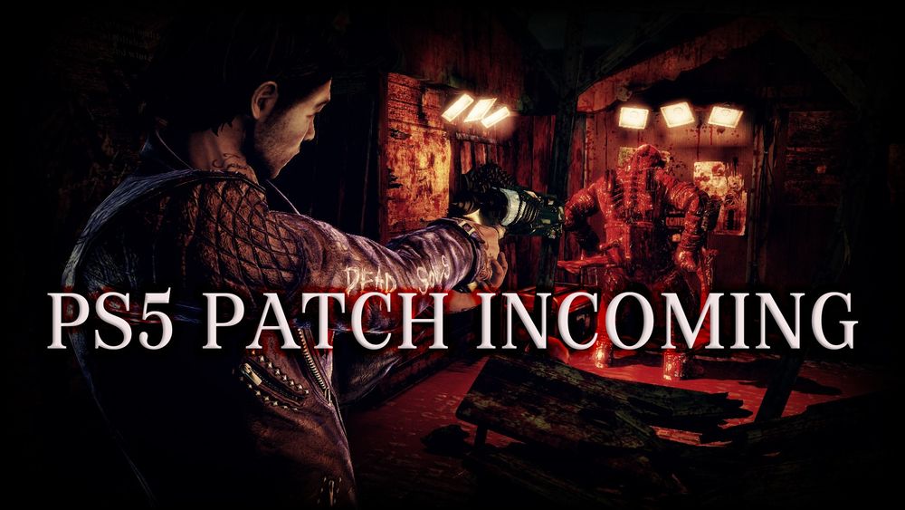 Shadows of the Damned banner announcing a patch for the PS5 version is incoming. 