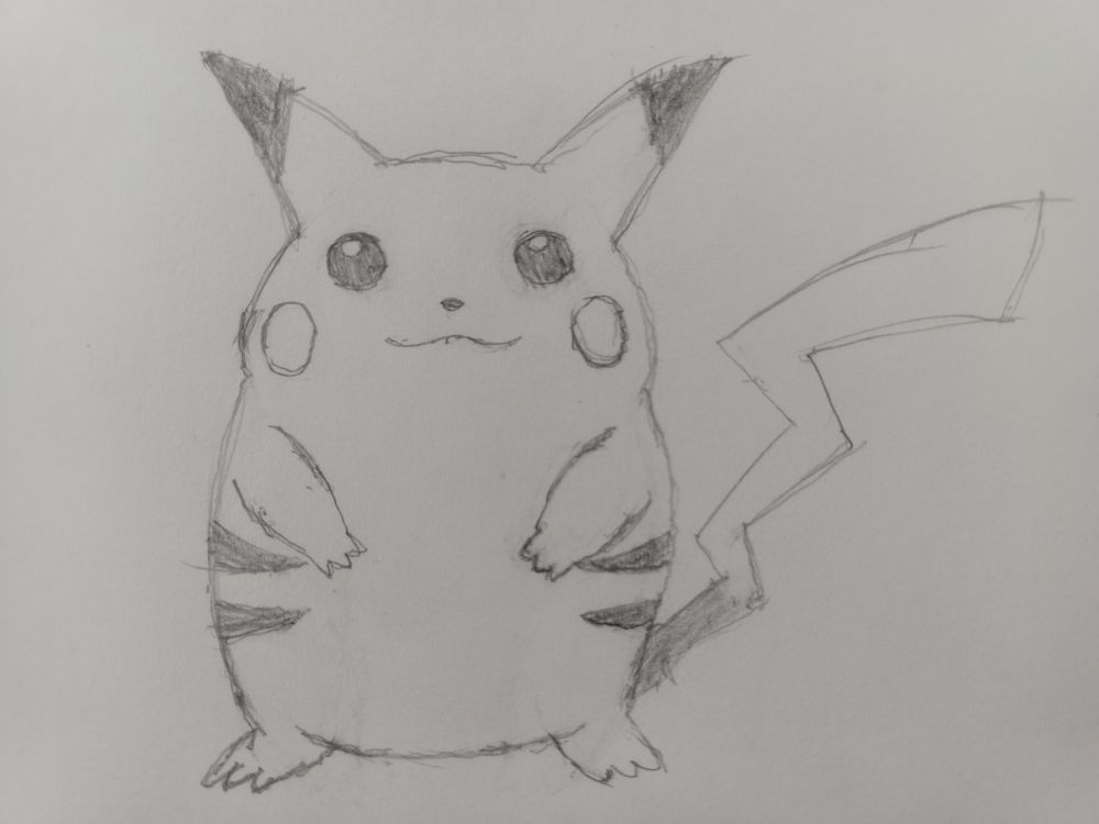 A drawing of Pikachu from the Pokémon series