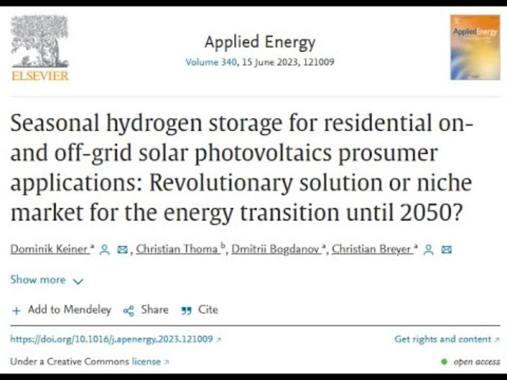 Hydrogen in Homes - Seasonal Solar Storage and Energy Independence