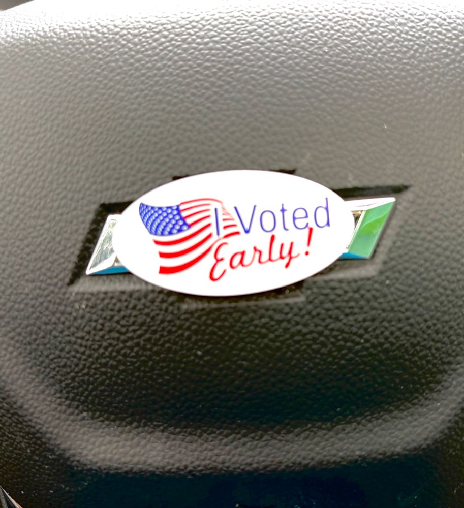 I voted early sticker 