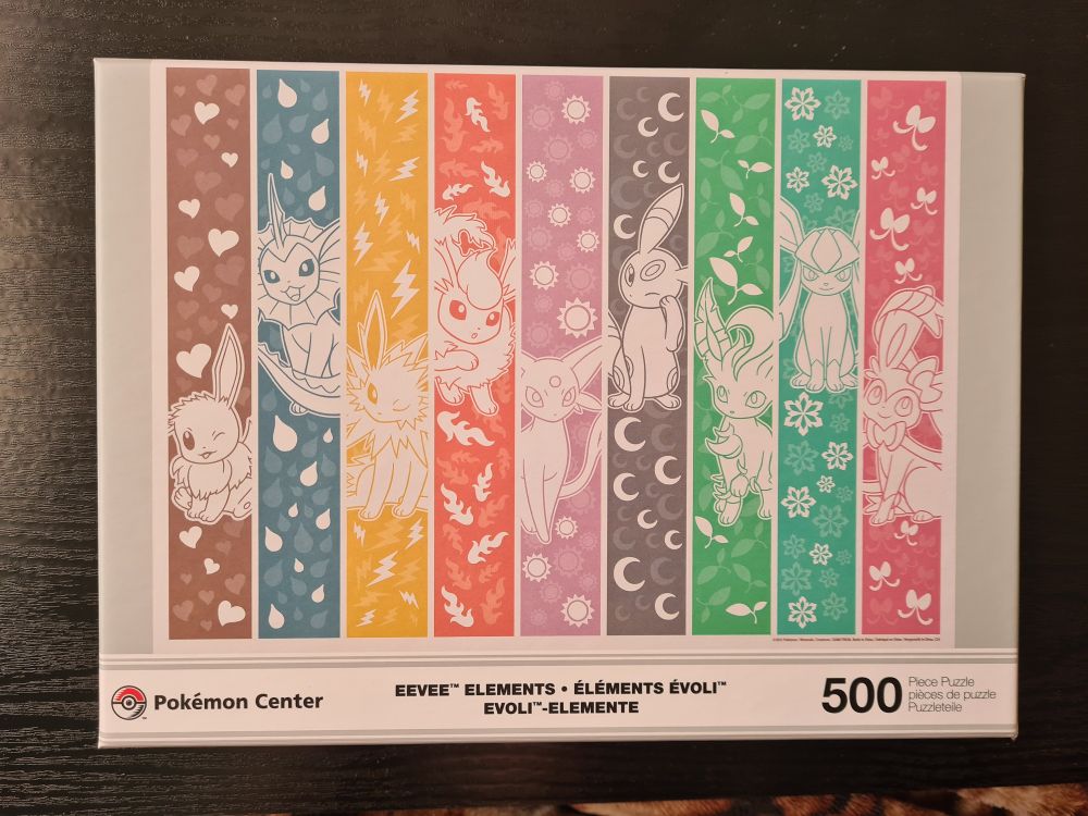 Jigsaw puzzle of all the eeveelutions in coloured bars.