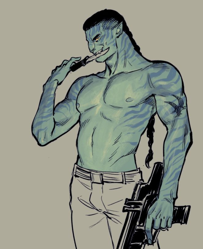 Blue Quaritch topless