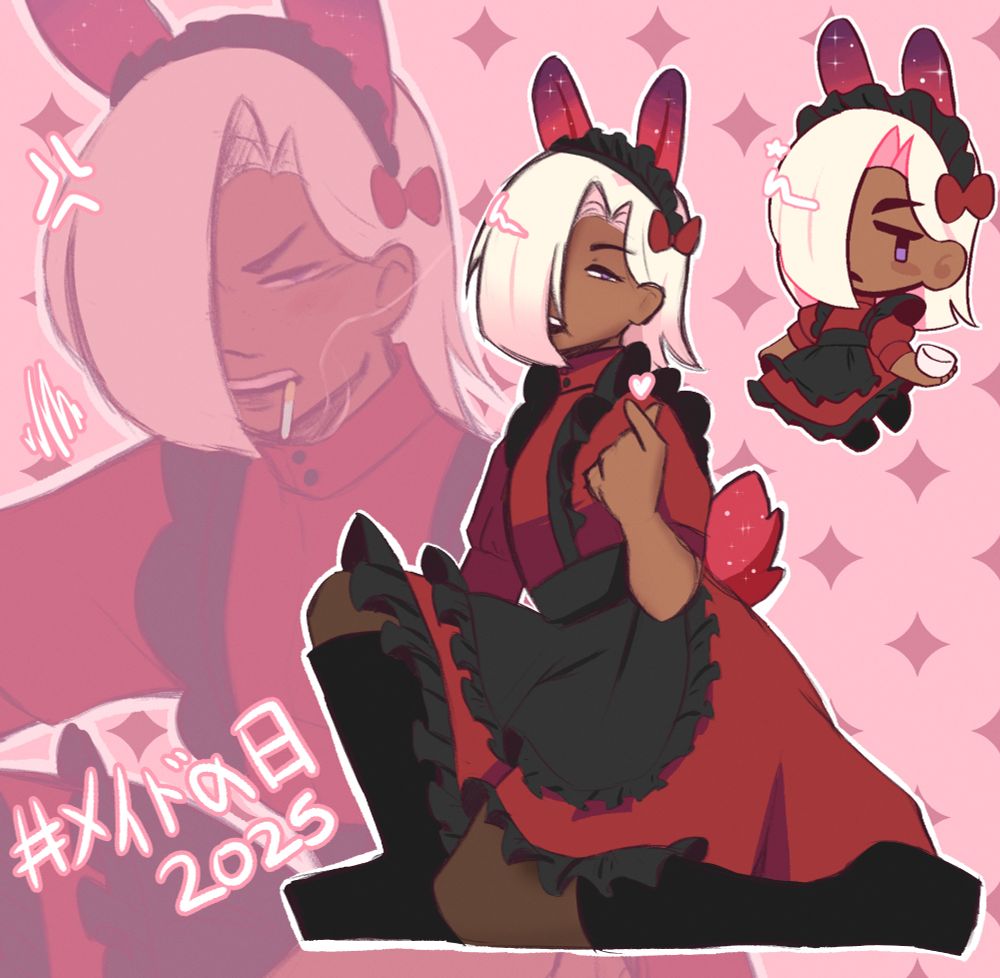 tomoe in a maid outfit for maid day