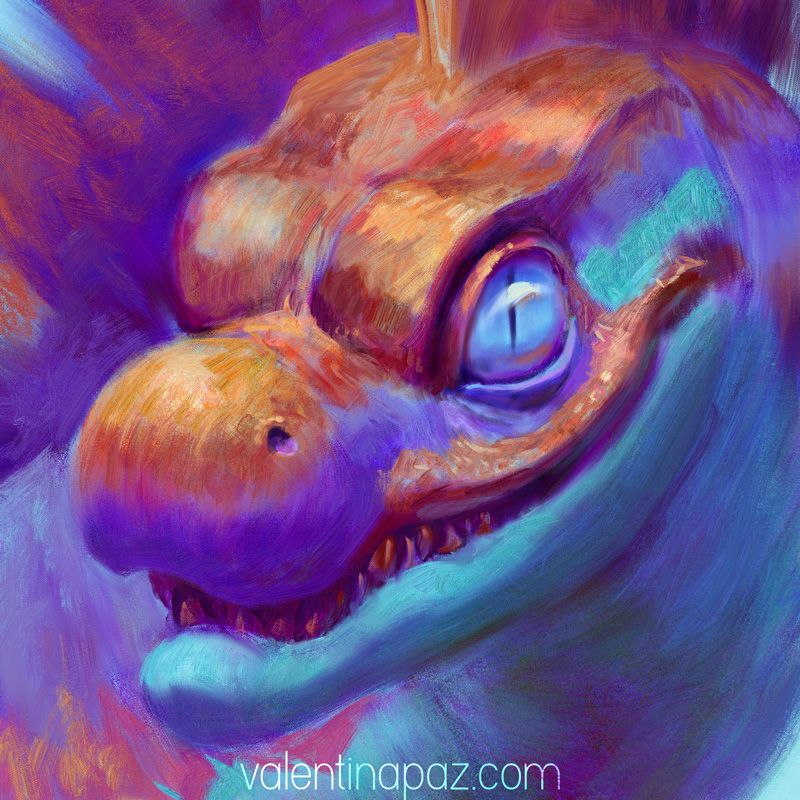 Painting of an eel/dragon creature