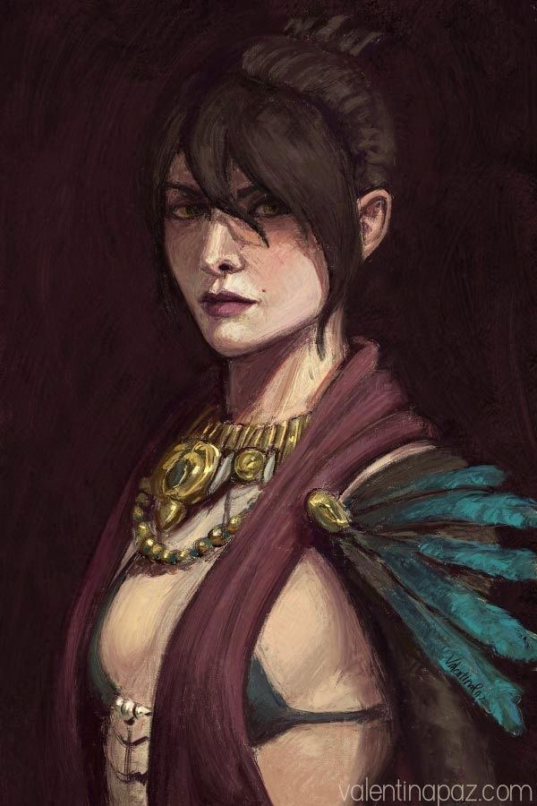 Portrait of Morrigan from the Dragon Age games