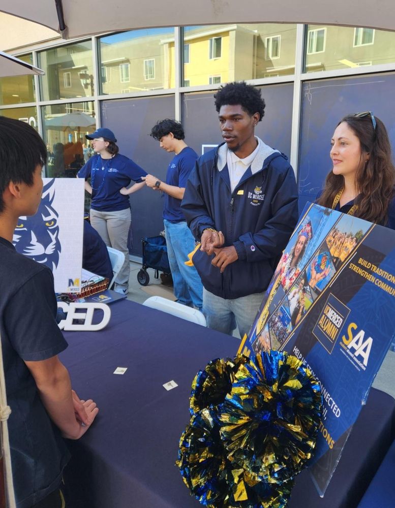 Two alumni share advice with a prospective student and their family.