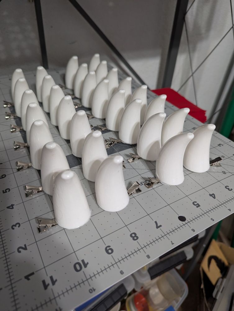 3d printed white horns